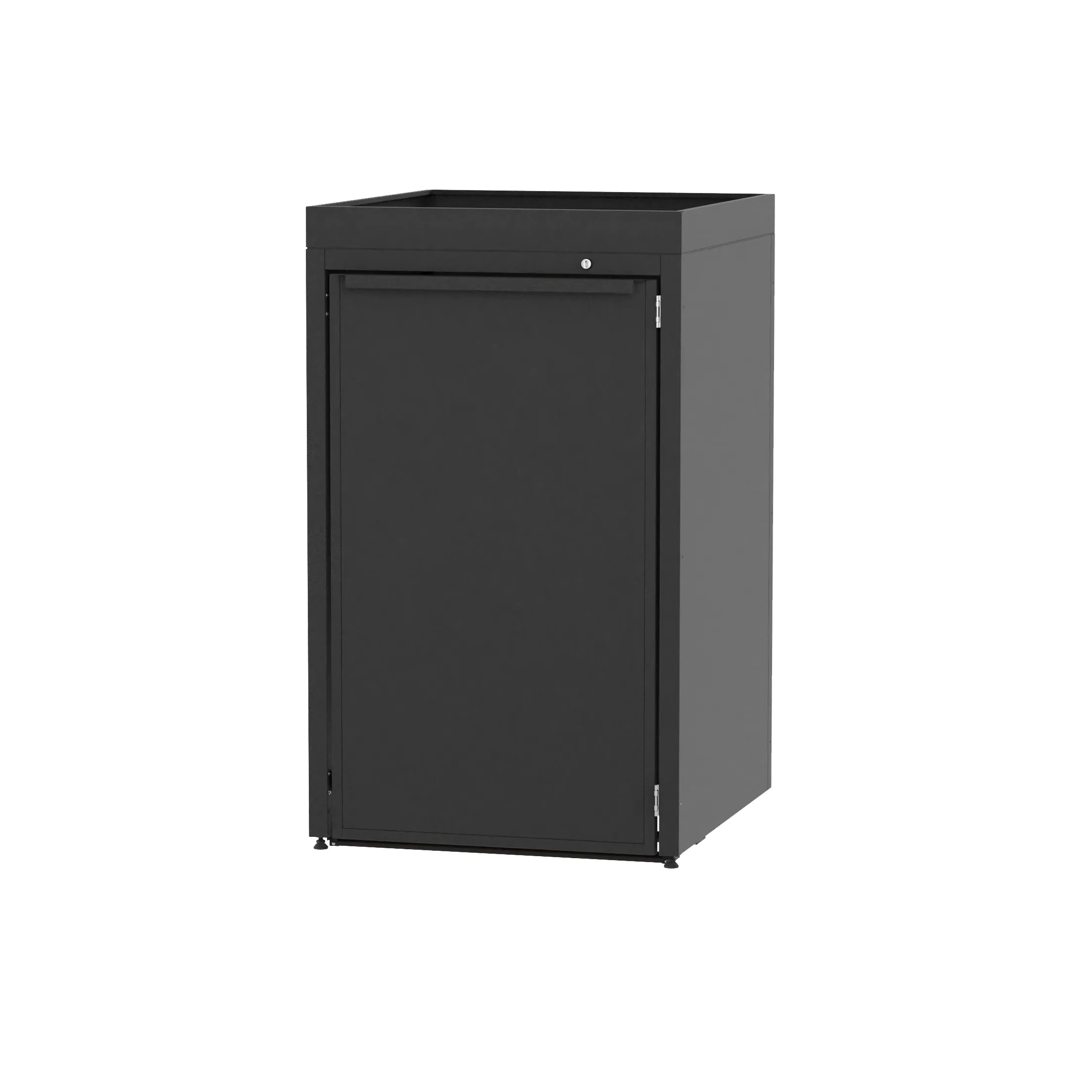 Obudowa śmietnika  z kwietnikiem i z drzwiami